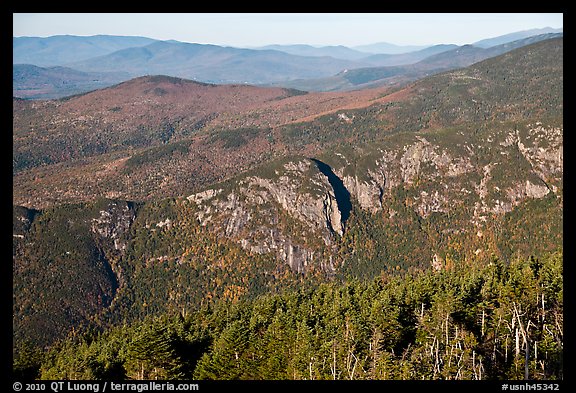 View from Cannon Mountain, White Mountain National Forest. New Hampshire, USA (color)