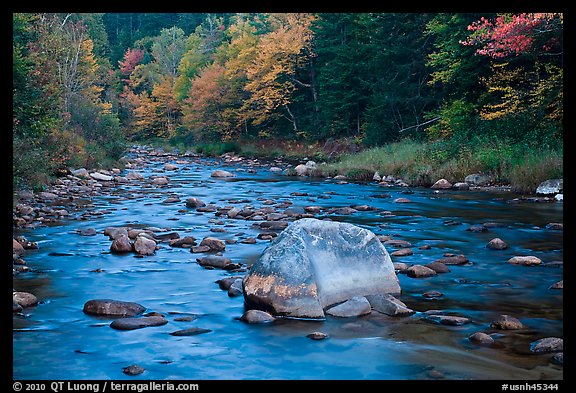 Stream in autumn, White Mountain National Forest. New Hampshire, USA (color)