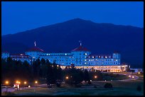 Mount Washington hotel at night, Bretton Woods. New Hampshire, USA