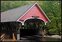 Covered bridge, Franconia Notch State Park. New Hampshire, USA (color)