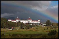 Mount Washington hotel and rainbow, Bretton Woods. New Hampshire, USA ( color)