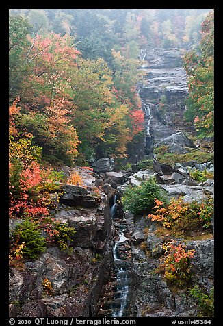 Waterfall, Crawford Notch State Park, White Mountain National Forest. New Hampshire, USA