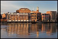 Waterfront buildings and church. Portsmouth, New Hampshire, USA (color)