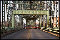 Roadway and lift bridge opening. Portsmouth, New Hampshire, USA ( color)