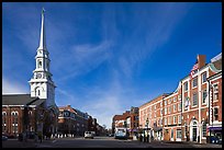 Market Square and church. Portsmouth, New Hampshire, USA