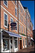 Brick buildings, market square. Portsmouth, New Hampshire, USA