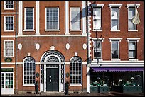 Historic brick facades. Portsmouth, New Hampshire, USA