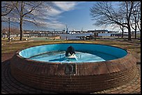 Empty basin, Prescott Park. Portsmouth, New Hampshire, USA ( color)
