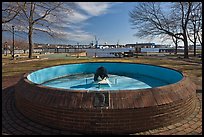 Empty basin, Prescott Park. Portsmouth, New Hampshire, USA (color)