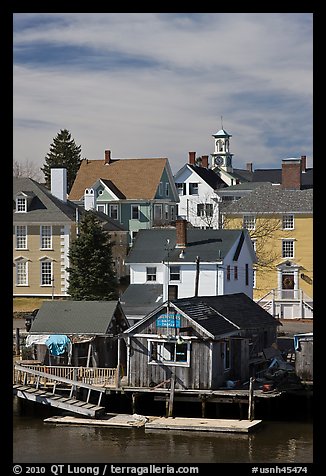 Group of historic houses. Portsmouth, New Hampshire, USA (color)