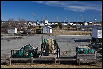 Fishing equipment on fish pier. Portsmouth, New Hampshire, USA ( color)