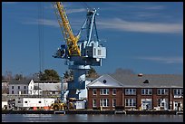 Crane, Naval Shipyard. Portsmouth, New Hampshire, USA (color)