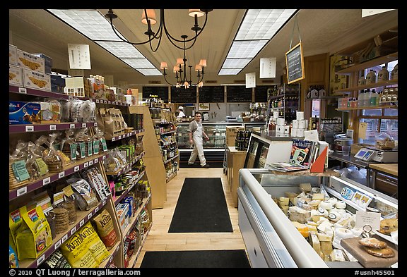 Grocery store interior. Walpole, New Hampshire, USA (color)