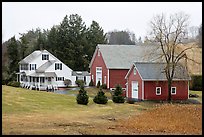 House and barns. Walpole, New Hampshire, USA (color)