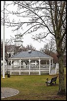 Gazebo and church. Walpole, New Hampshire, USA ( color)