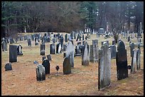 Old Slate headstones. Walpole, New Hampshire, USA