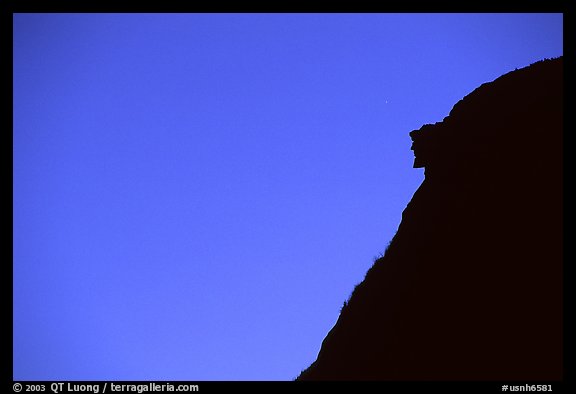 Profile of old man of the mountain, Franconia Notch State Park. New Hampshire, USA