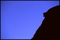 Profile of old man of the mountain, Franconia Notch State Park. New Hampshire, USA ( color)