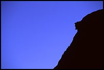 Profile of old man of the mountain, Franconia Notch State Park. New Hampshire, USA (color)