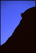 Old man of the mountain at dusk, Franconia Notch State Park. New Hampshire, USA ( color)