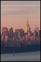 Mid-town New York skyline and Empire State Building. NYC, New York, USA