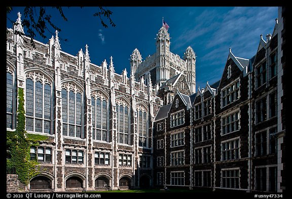 Shepard Hall, the City College, CUNY. NYC, New York, USA (color)