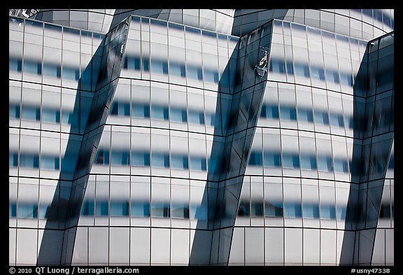 Facade detail, IAC building. NYC, New York, USA (color)