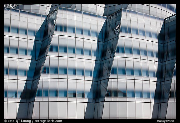 Facade detail, IAC building. NYC, New York, USA (color)