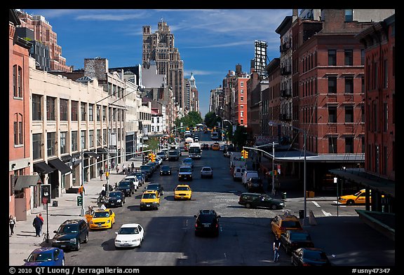 Street seen from above. NYC, New York, USA (color)