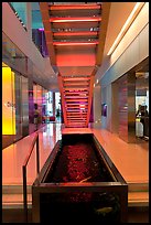 Staircase and pool, Bloomberg building. NYC, New York, USA ( color)