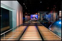 Corridor and TV screen, Bloomberg building. NYC, New York, USA ( color)