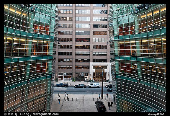 One Beacon Court courtyard from building. NYC, New York, USA (color)