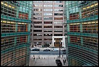 One Beacon Court courtyard from building. NYC, New York, USA