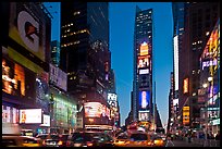 Times Square at dusk. NYC, New York, USA (color)