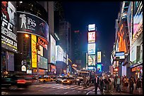 The Great White Way (Times Square) at night. NYC, New York, USA