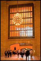 Gate and chandelier, Grand Central Terminal. NYC, New York, USA ( color)