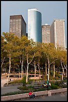 Battery Park, Lower Manhattan. NYC, New York, USA (color)