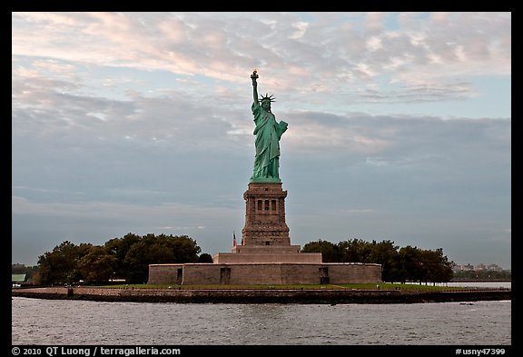 Liberty Island with Statue of Liberty. NYC, New York, USA