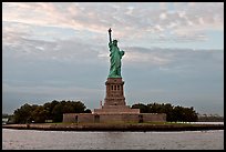 Liberty Island with Statue of Liberty. NYC, New York, USA (color)