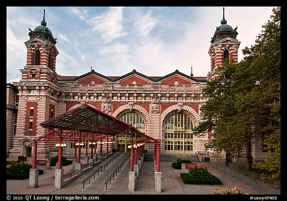 Immigration Museum, Ellis Island, Statue of Liberty National Monument. NYC, New York, USA (color)