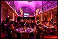 Gala dinner inside Main Building, Ellis Island. NYC, New York, USA ( color)