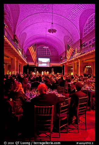 NPCA gala inside Immigration Museum, Ellis Island. NYC, New York, USA