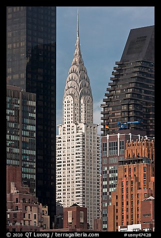 Chrysler Building from Roosevelt Island. NYC, New York, USA (color)