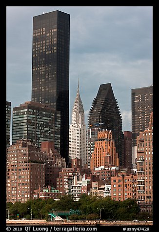 Trump World Tower and Chrysler Building. NYC, New York, USA (color)