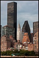 Trump World Tower and Chrysler Building. NYC, New York, USA (color)