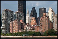 Manhattan skyline from Roosevelt Island, morning. NYC, New York, USA (color)