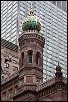 Central synagogue dome. NYC, New York, USA (color)