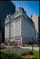 Grand Army Plaza and Plaza Hotel. NYC, New York, USA (color)