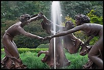 Three Dancing Maidens sculpture and fountain, Central Park. NYC, New York, USA ( color)