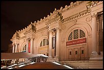 Metropolitan Museum at night. NYC, New York, USA